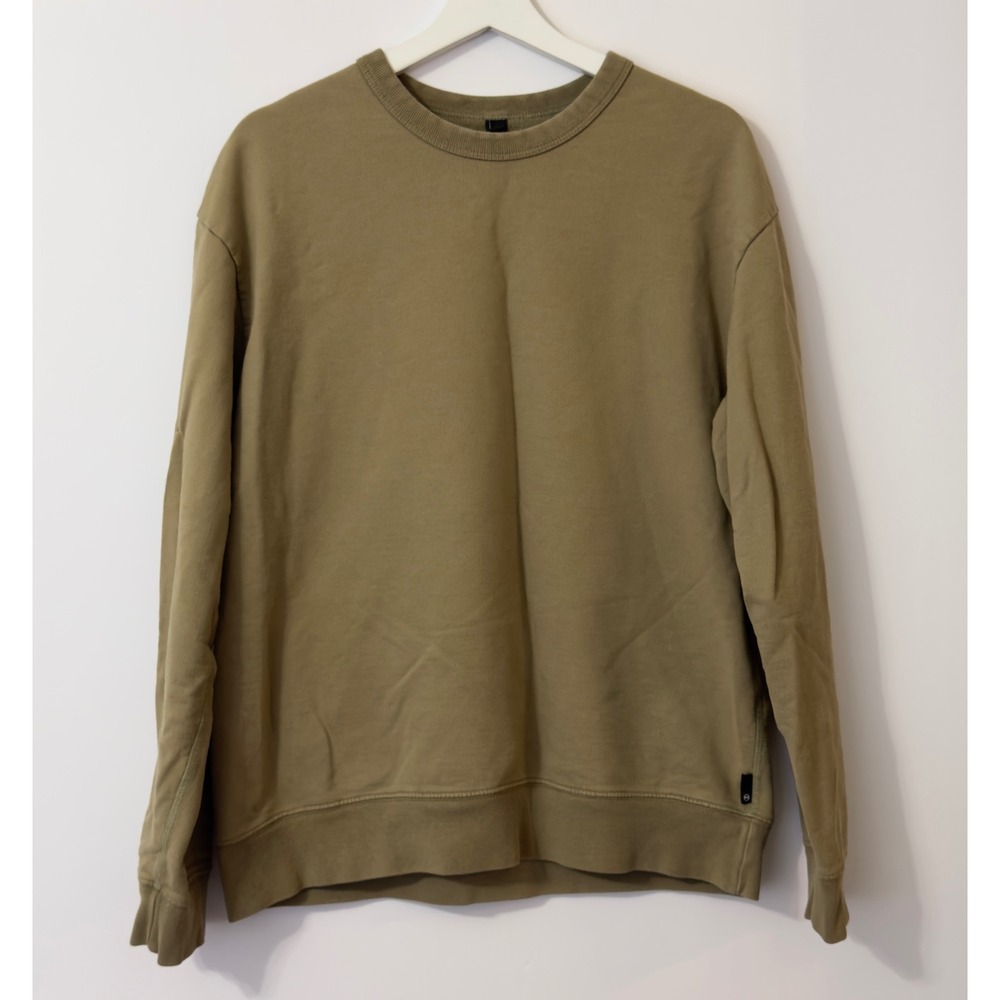 AG Adriano Goldschmied Sweatshirt Mens Medium Green Crewneck Cotton